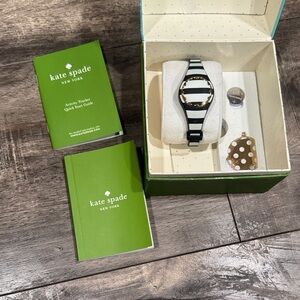 Kate Spade Black and White Striped activity tracker